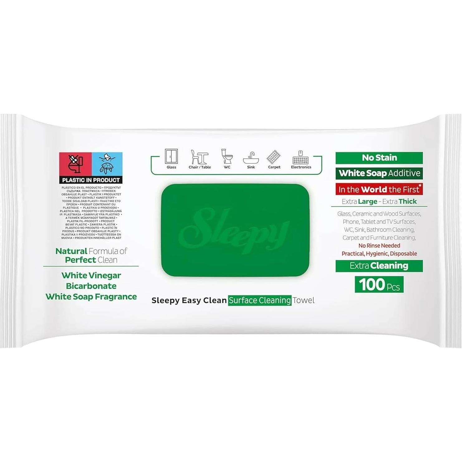 Toallitas de Limpieza Multiusos Dormilón - 100 Unidades