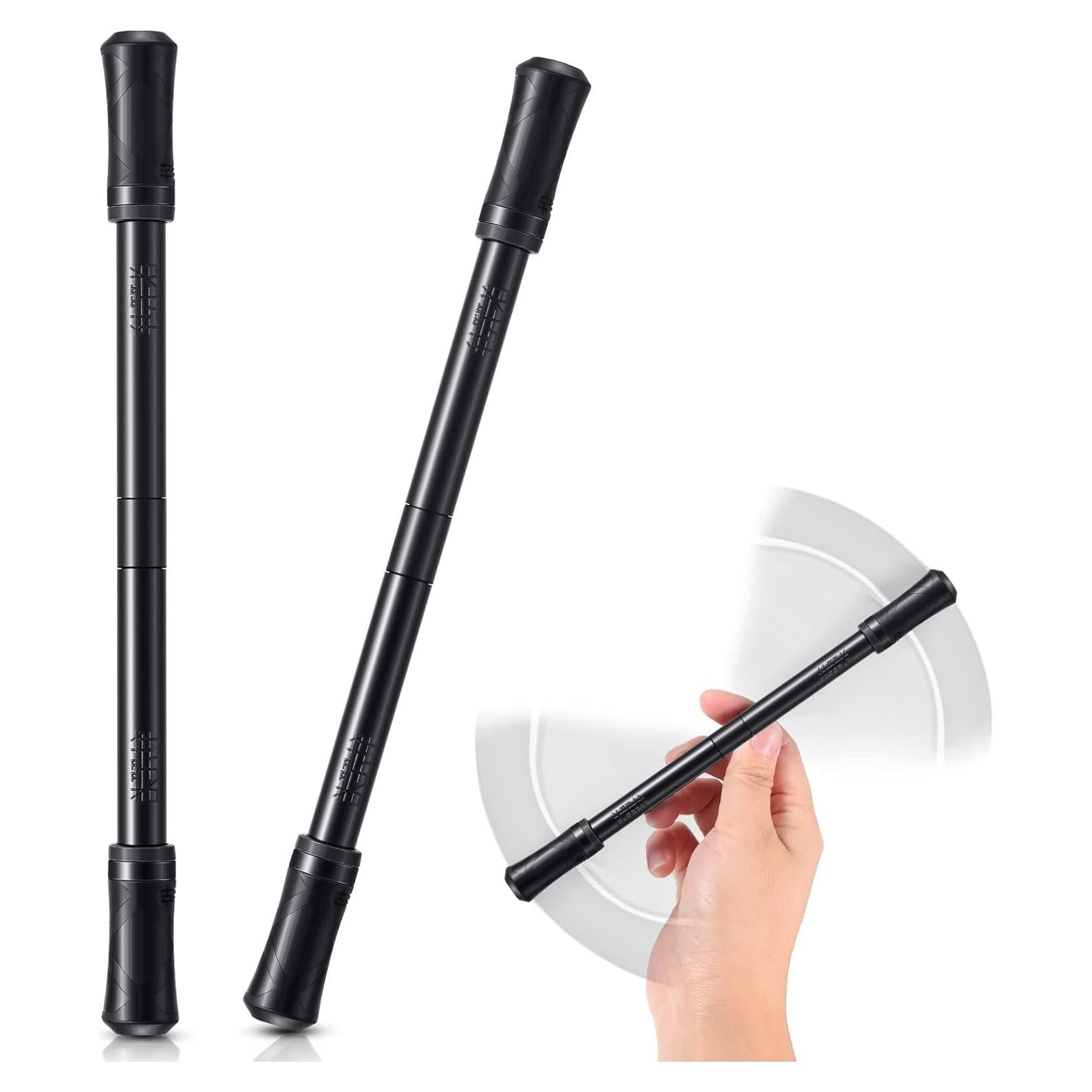 Bolígrafo Giratorio Outus 2 Piezas Negro con Tutorial