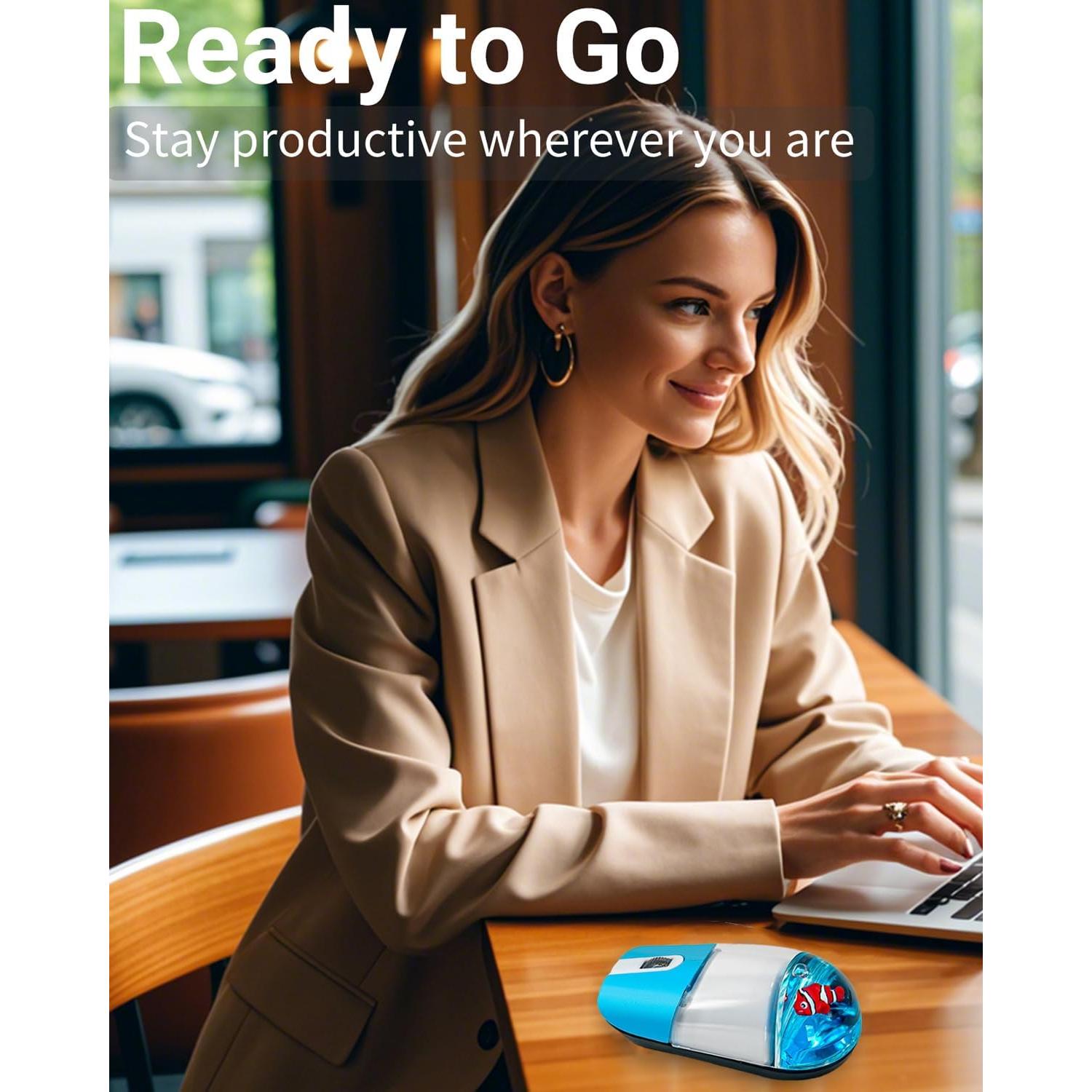 Ratón Inalámbrico SHARE SUNSHINE Aqua Ergonómico Azul