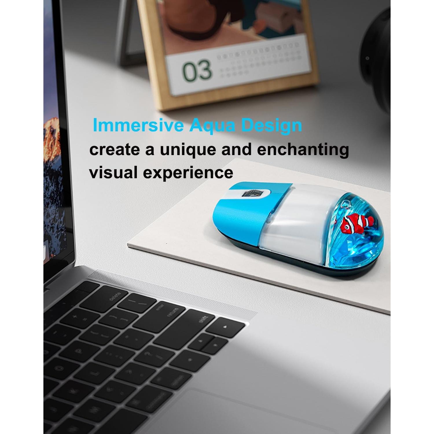 Ratón Inalámbrico SHARE SUNSHINE Aqua Ergonómico Azul