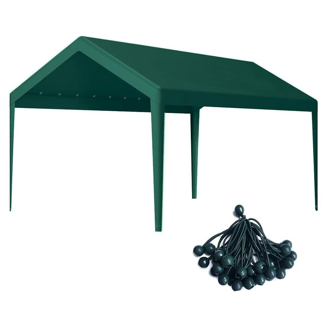 Cubierta de Carport Rutile 3,05 x 6,10 m Impermeable Verde