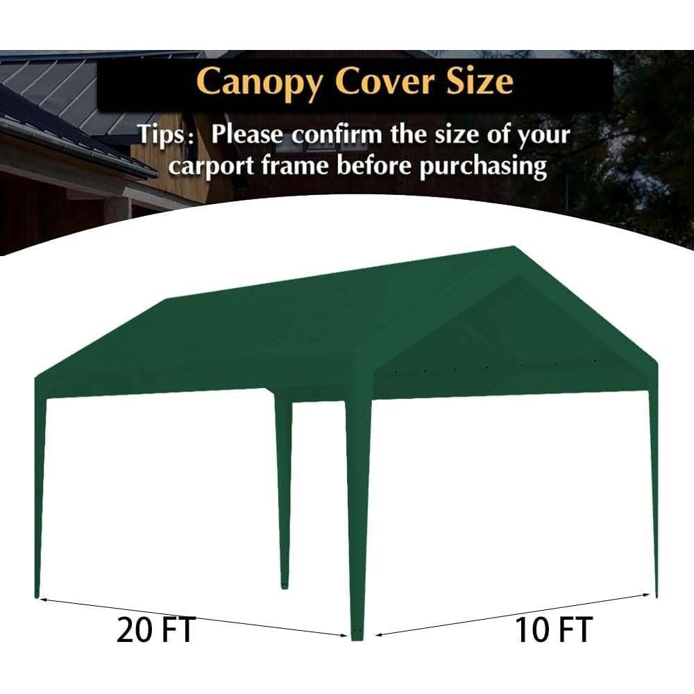 Cubierta de Carport Rutile 3,05 x 6,10 m Impermeable Verde