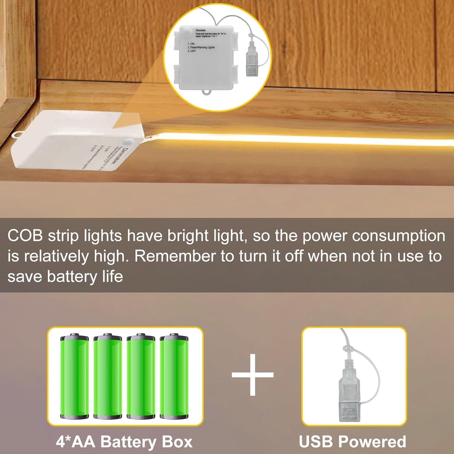 Tira de luces LED COB LumBelle 2m 640 LEDs regulable blanca cálida