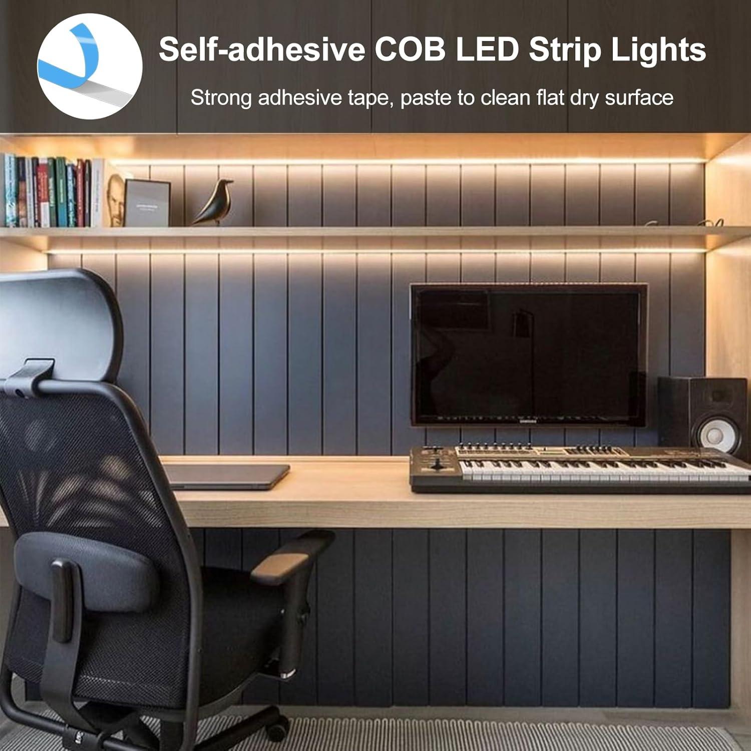 Tira de luces LED COB LumBelle 2m 640 LEDs regulable blanca cálida