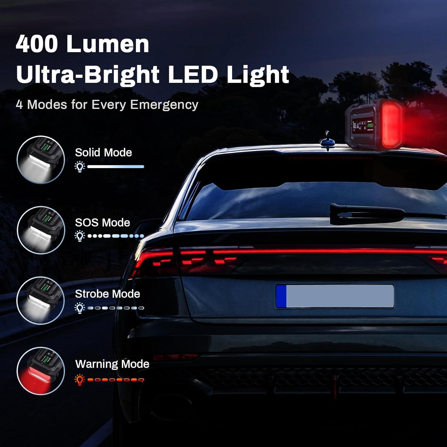 Arrancador de Coche Portátil AMPBANK AP3000-01 con Compresor 150PSI