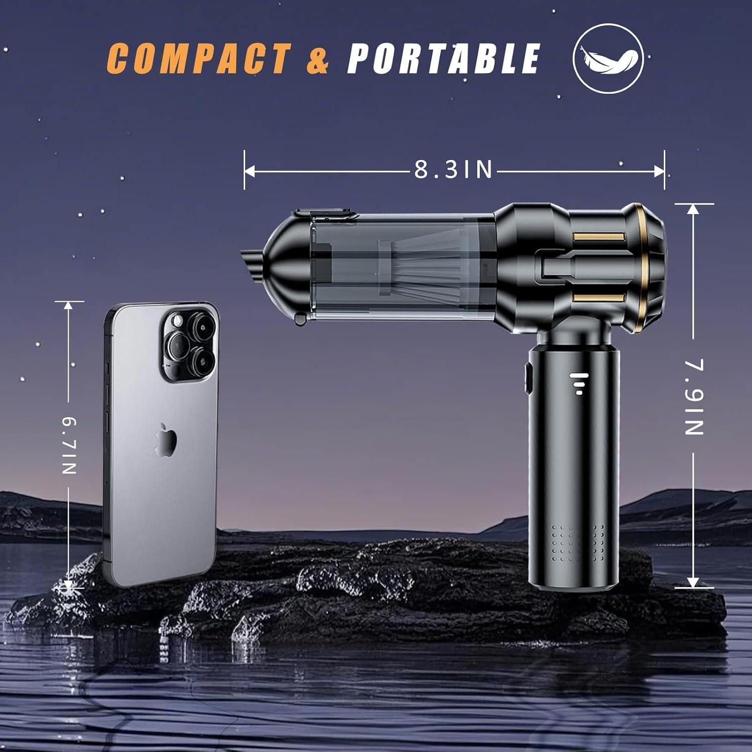 Aspiradora de Mano Inalámbrica BIYQFCR 16000Pa Portátil