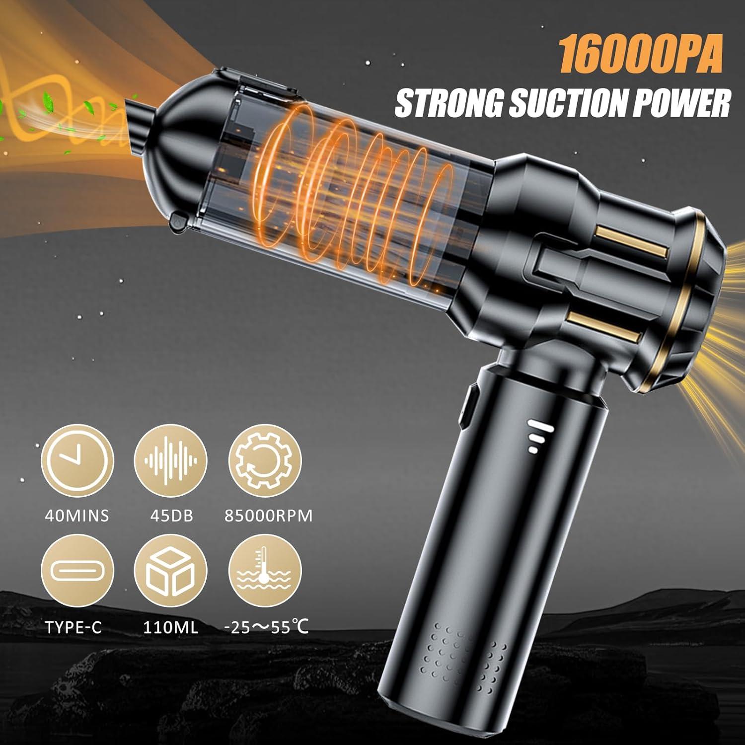 Aspiradora de Mano Inalámbrica BIYQFCR 16000Pa Portátil