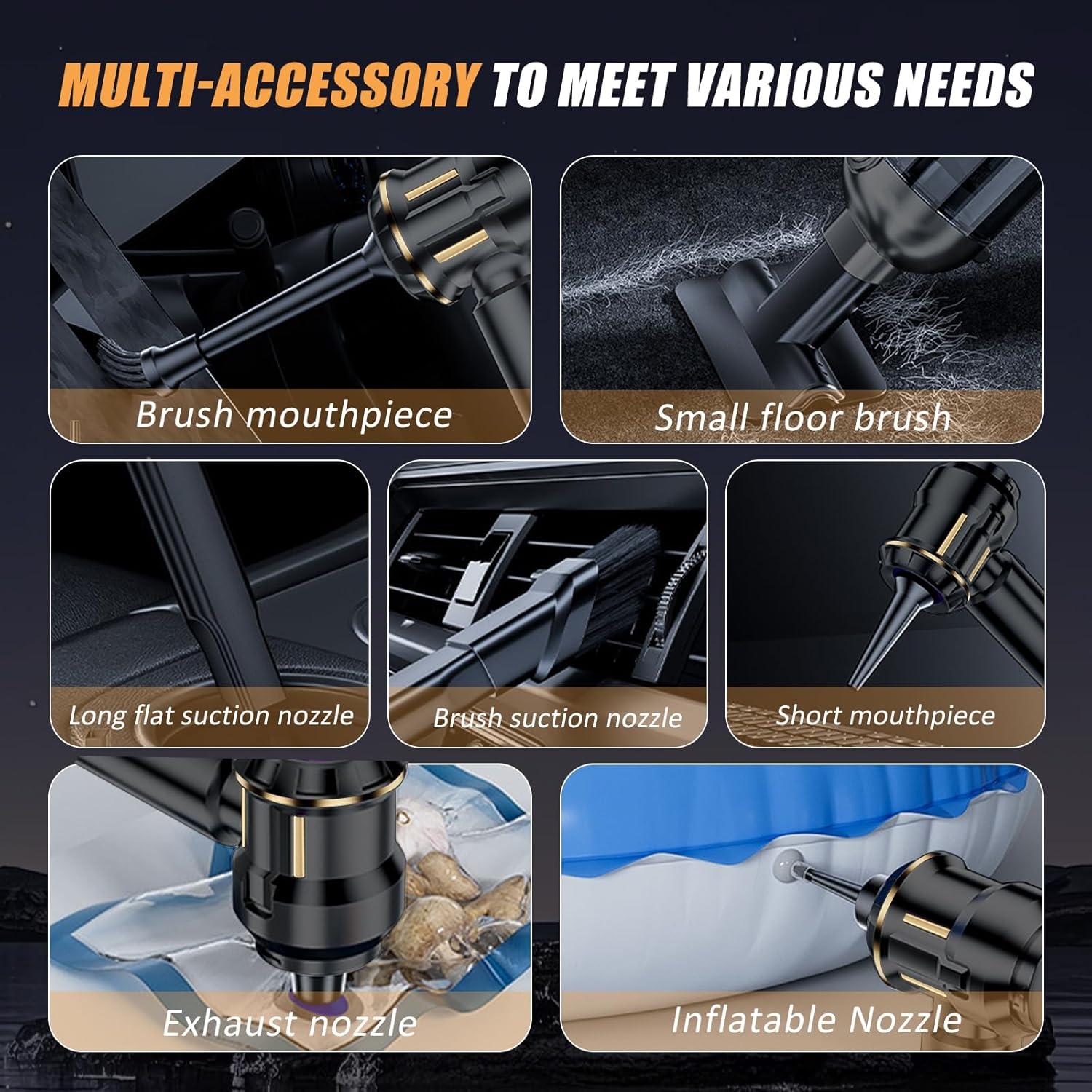 Aspiradora de Mano Inalámbrica BIYQFCR 16000Pa Portátil