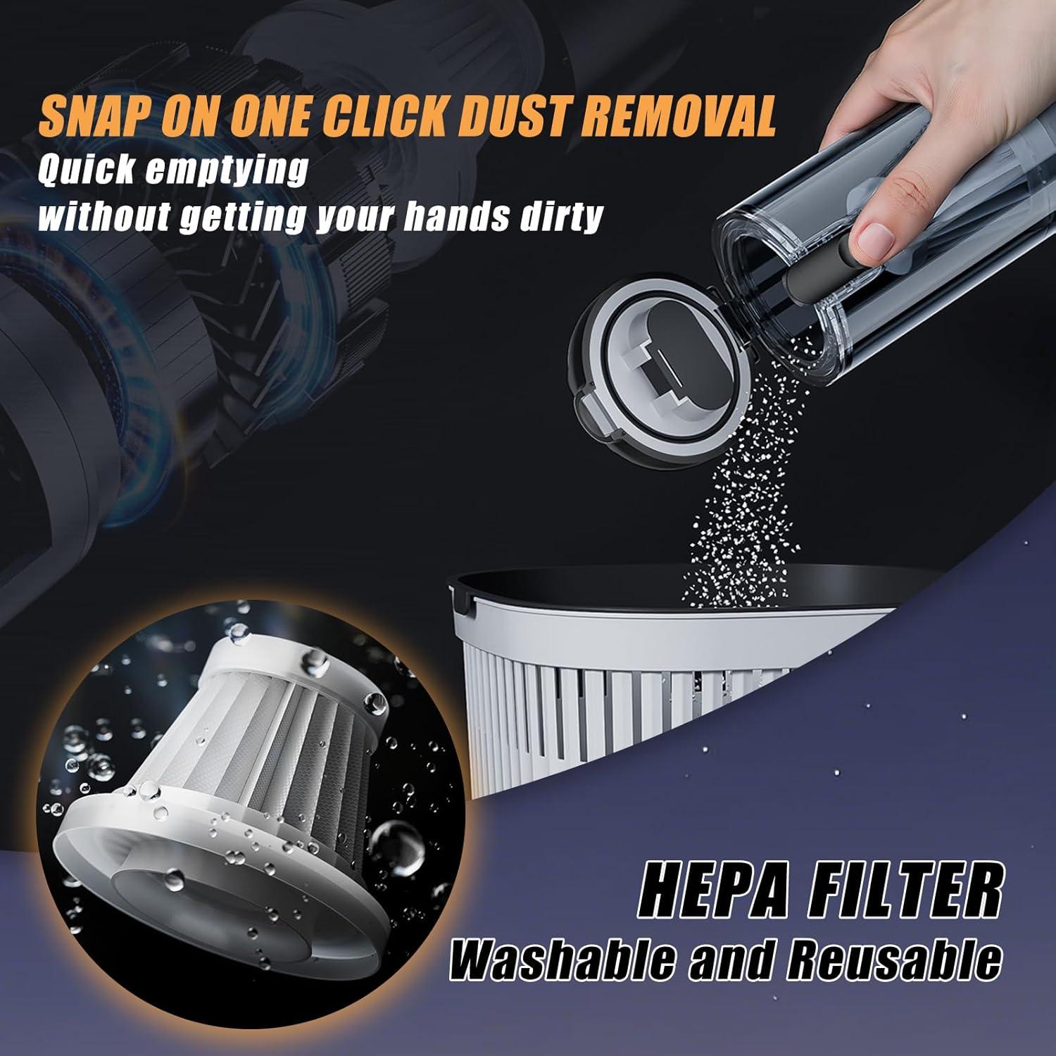 Aspiradora de Mano Inalámbrica BIYQFCR 16000Pa Portátil