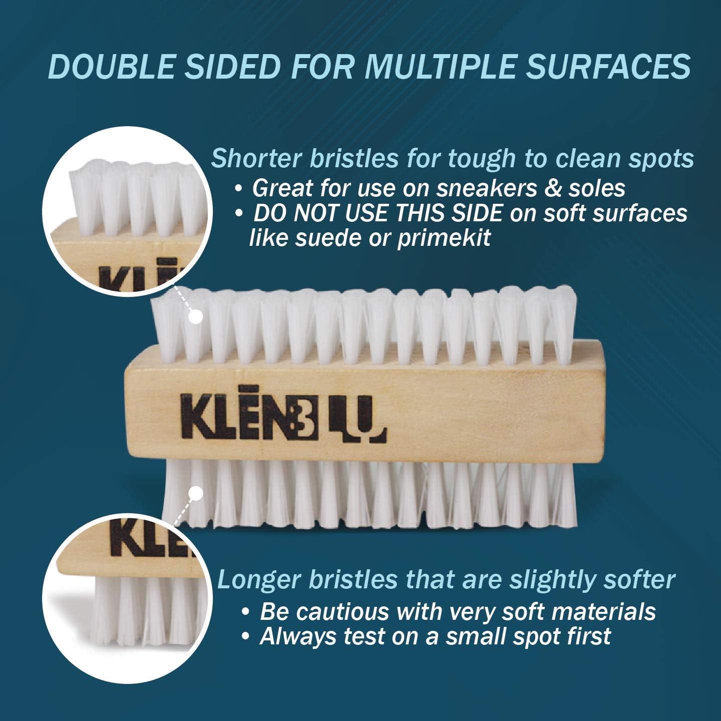 Cepillo Limpiador de Zapatillas Klenblu Doble Cara Madera Nylon