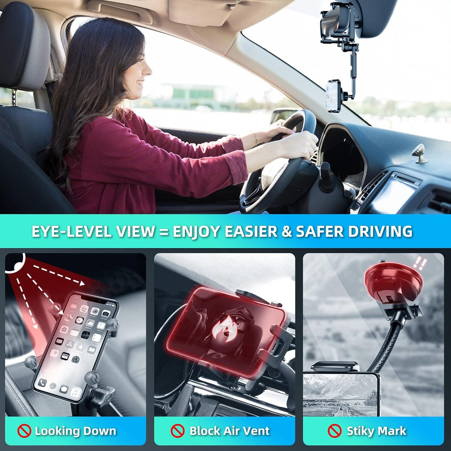 Soporte para Teléfono de Coche FONKEN Ajustable 360° Universal