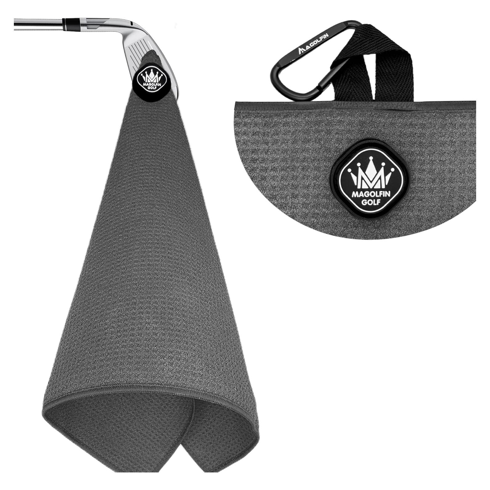 Toalla de Golf Magnética MAGOLFIN TW02 Microfibra Gris