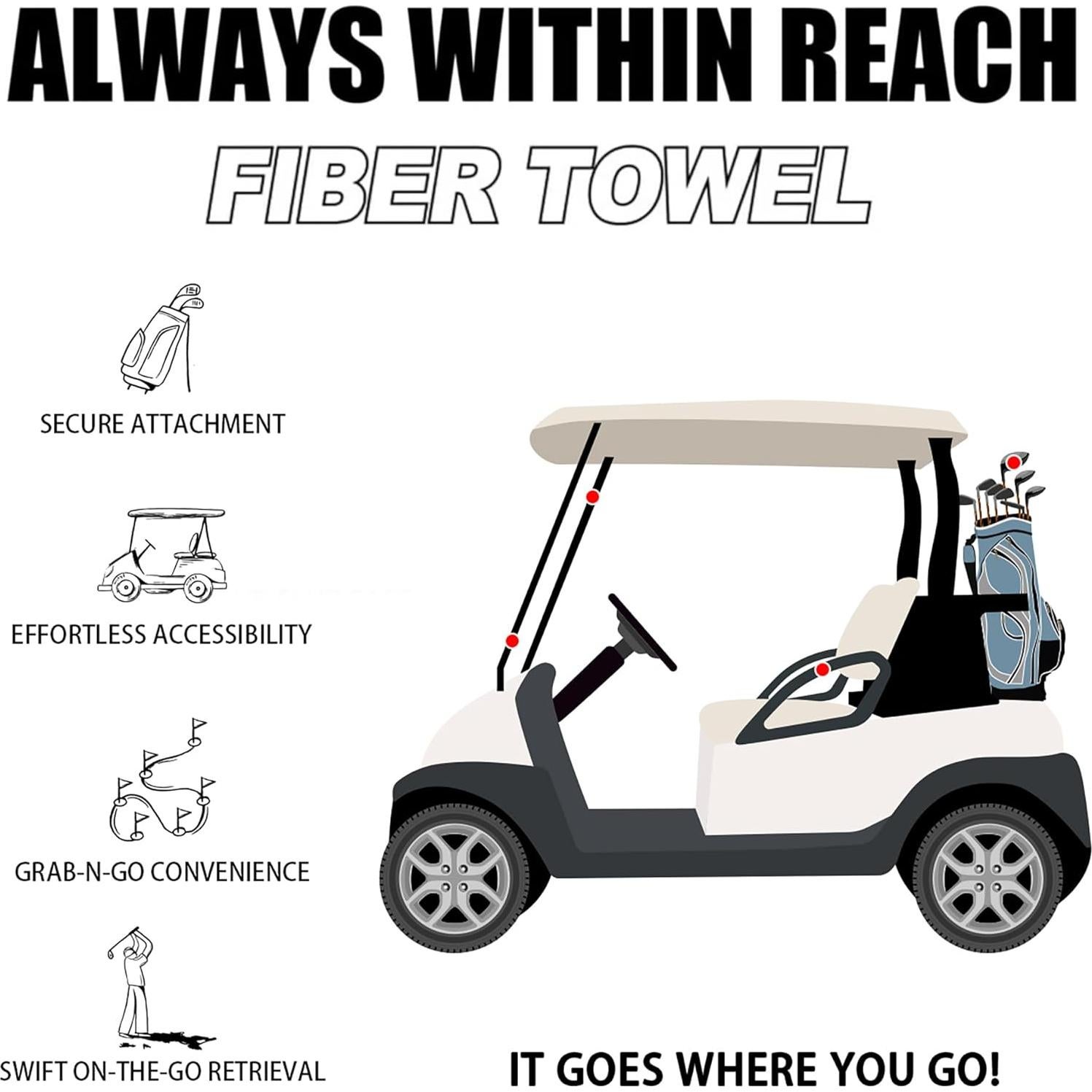 Toalla de Golf Magnética MAGOLFIN TW02 Microfibra Gris