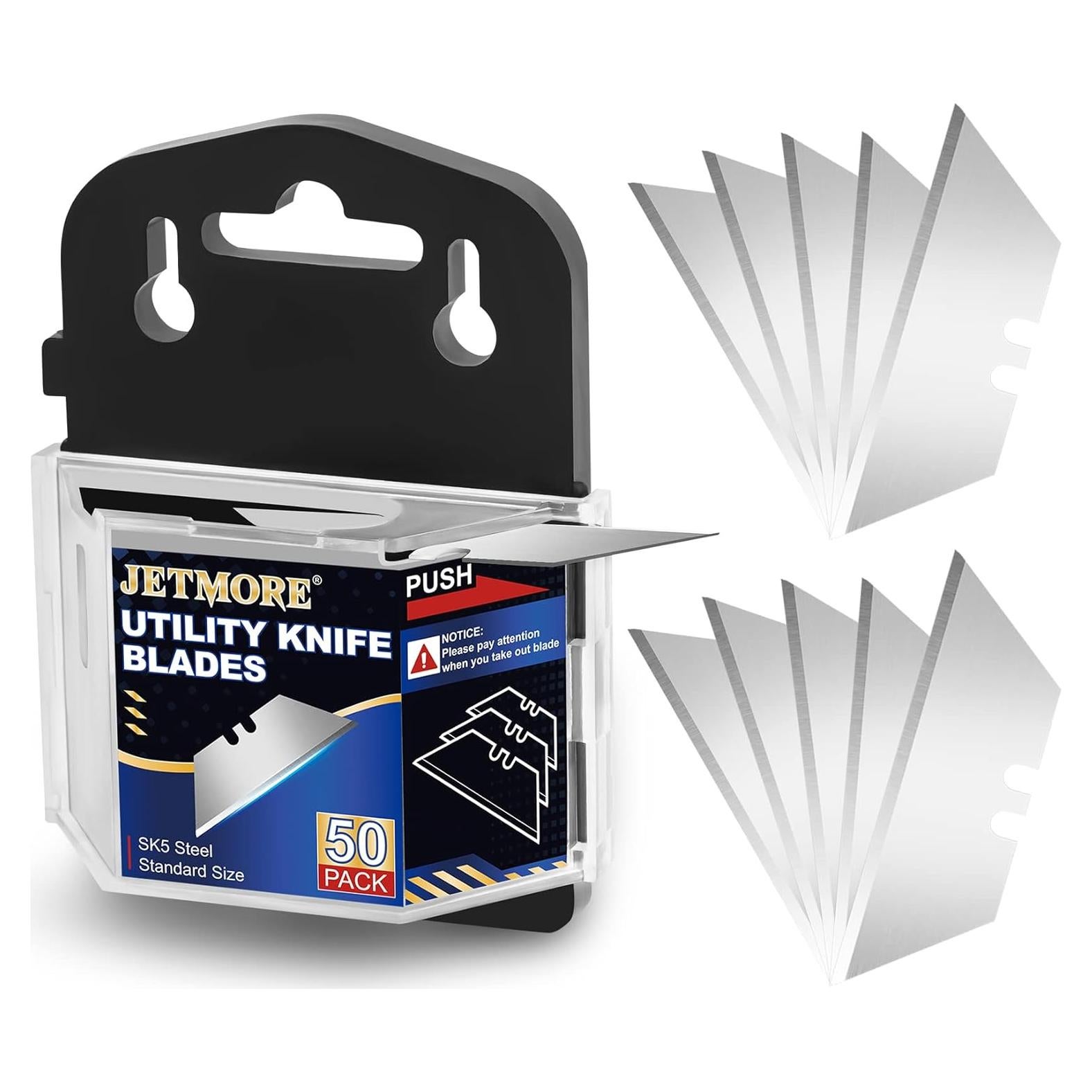 Cuchillas de Cuchillo Utility Jetmore, Paquete de 50, Acero SK5