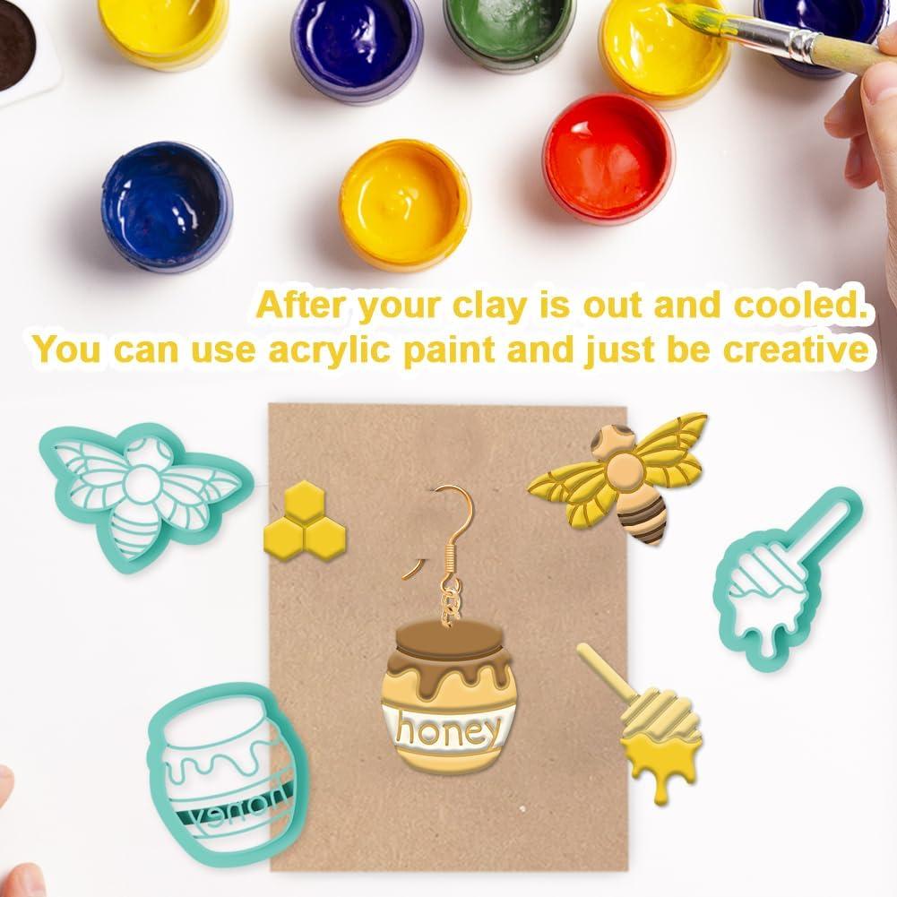 15 Cortadores de Arcilla de Polímero beinkmake - Aretes Abeja