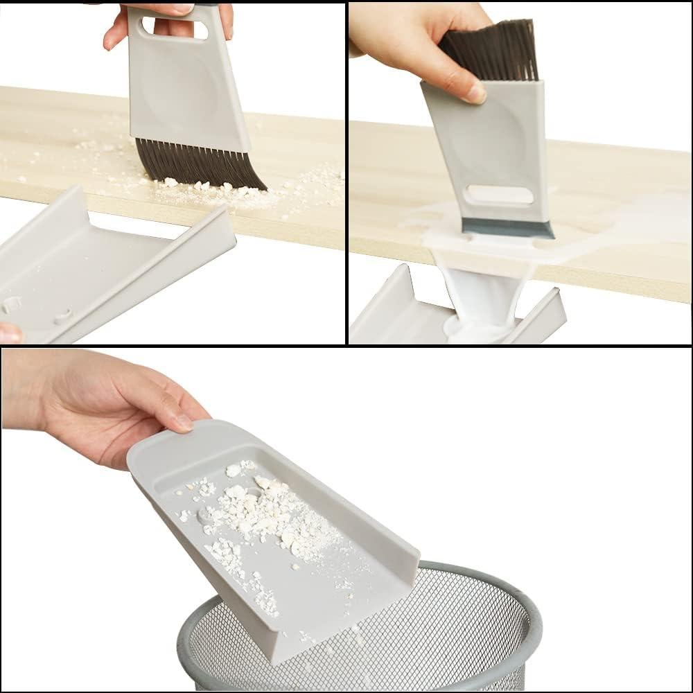 Juego Mini Escoba y Recogedor CHANHOO - Gris, 3 en 1