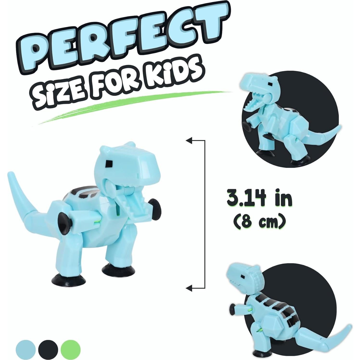 Stikbot MEGA Dino Zing 15.24 cm Azul Hielo Carnotaurus