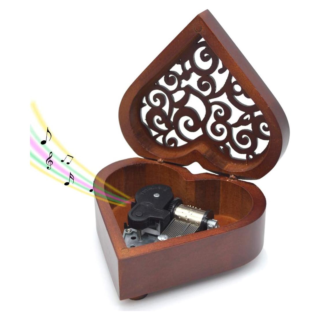 Caja de Música Sooharic de Madera Clásica 9.9x9.9 cm