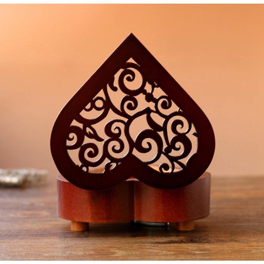 Caja de Música Sooharic de Madera Clásica 9.9x9.9 cm