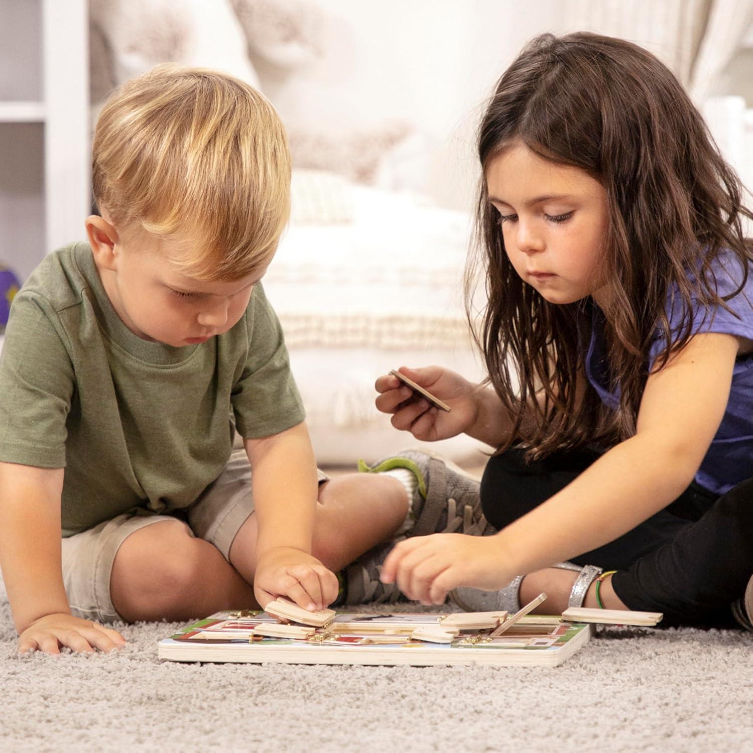 Tablero de Actividad de Madera Melissa & Doug con Animales