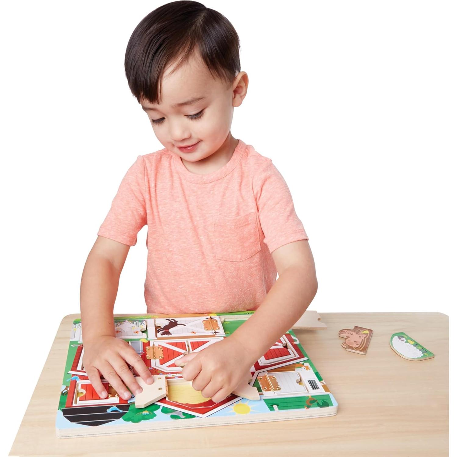 Tablero de Actividad de Madera Melissa & Doug con Animales