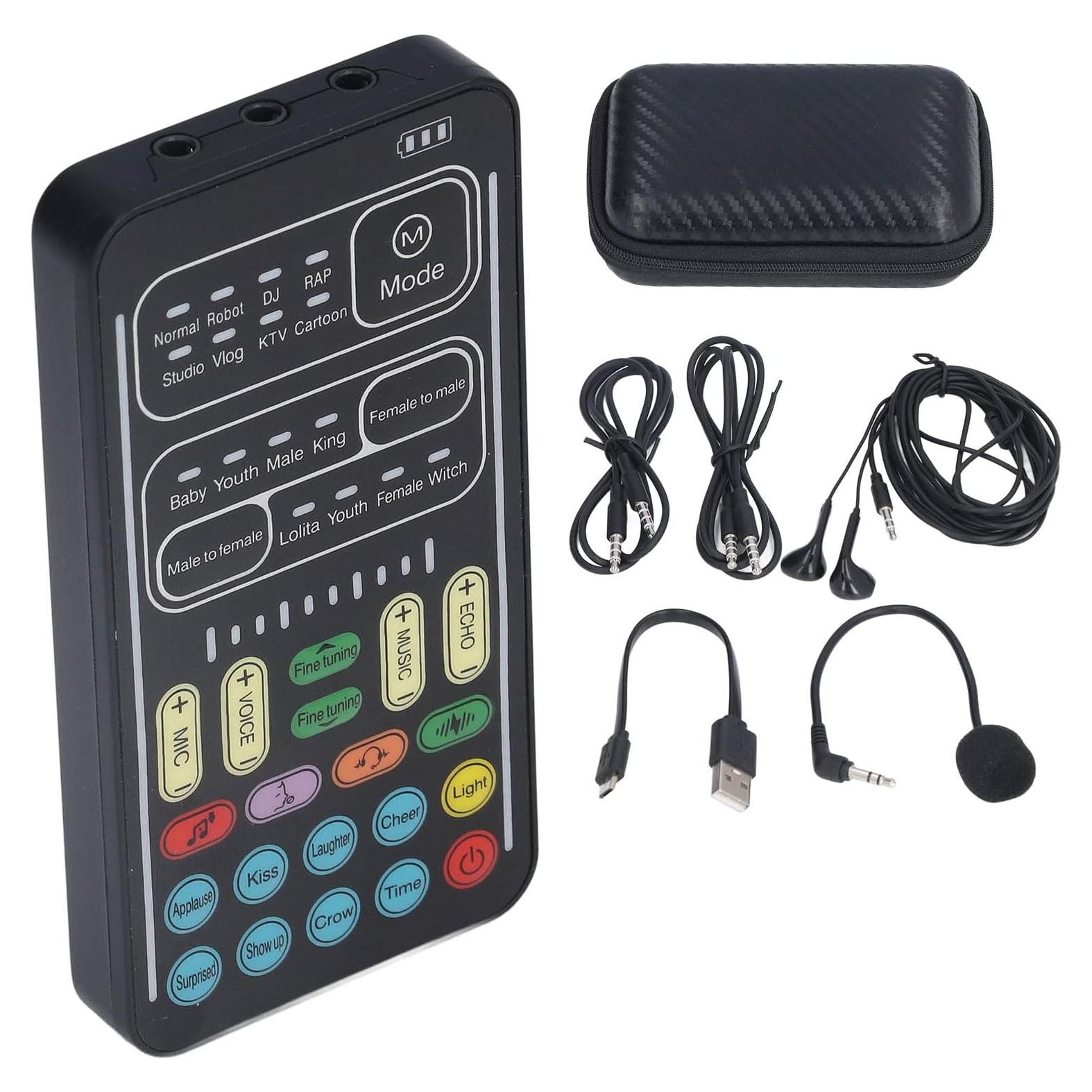 Cambiador de Voz Yosoo Mini Portátil con 8 Efectos de Sonido