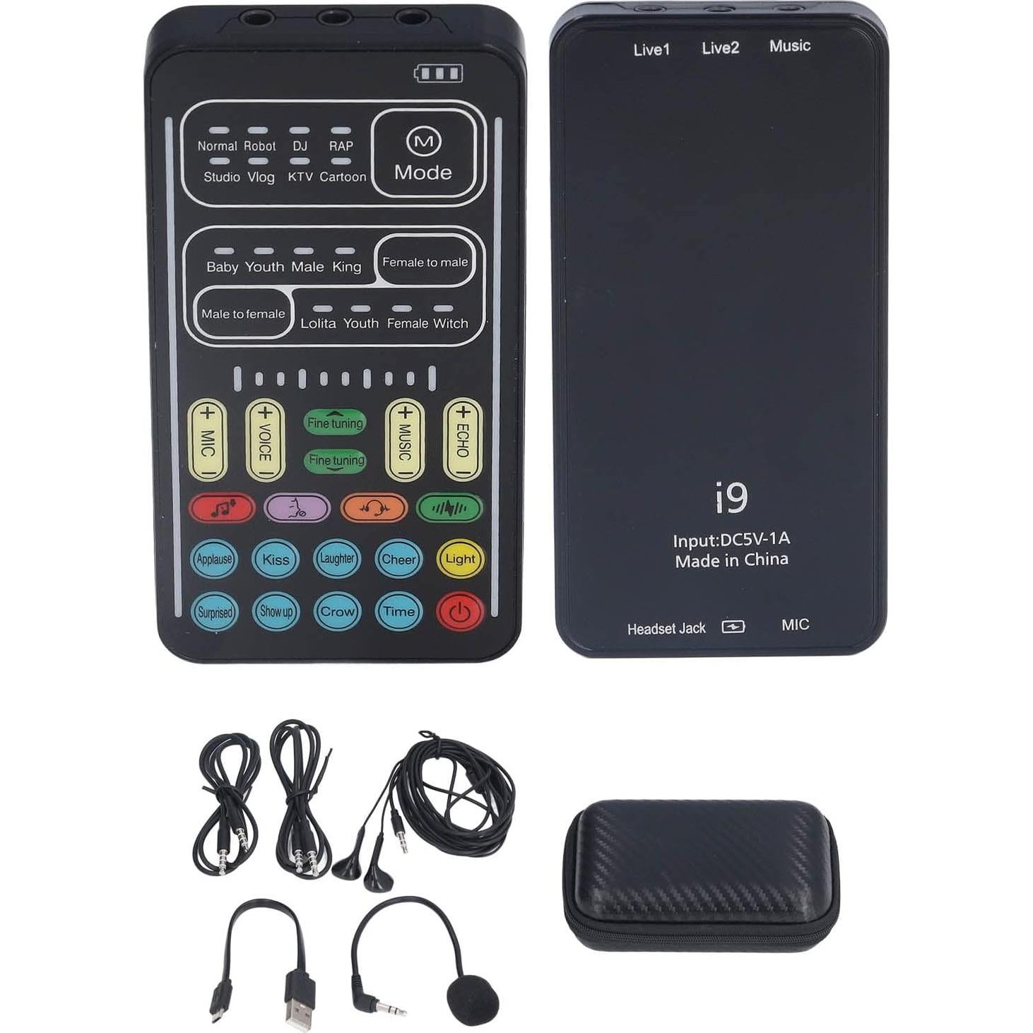 Cambiador de Voz Yosoo Mini Portátil con 8 Efectos de Sonido