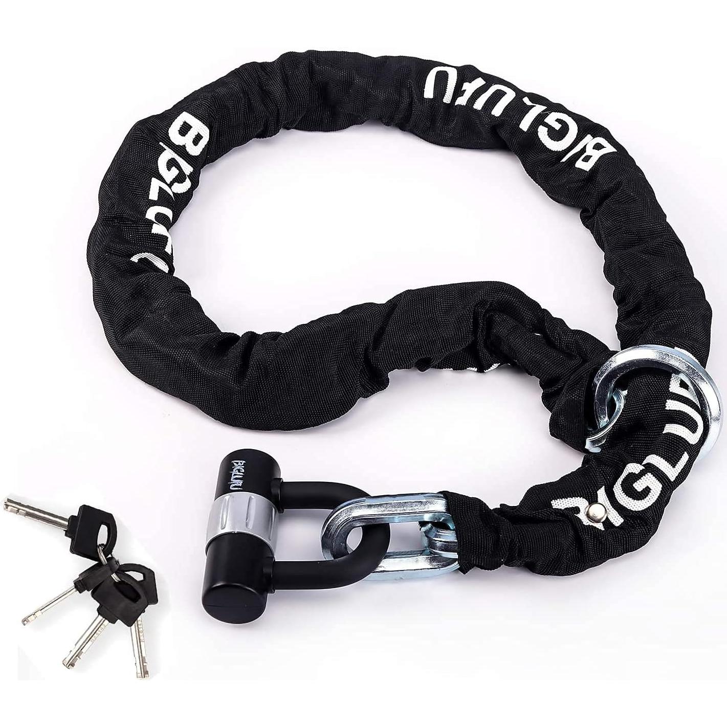 Candado de Cadena BIGLUFU 120cm x 15mm Irrompible para Motocicleta