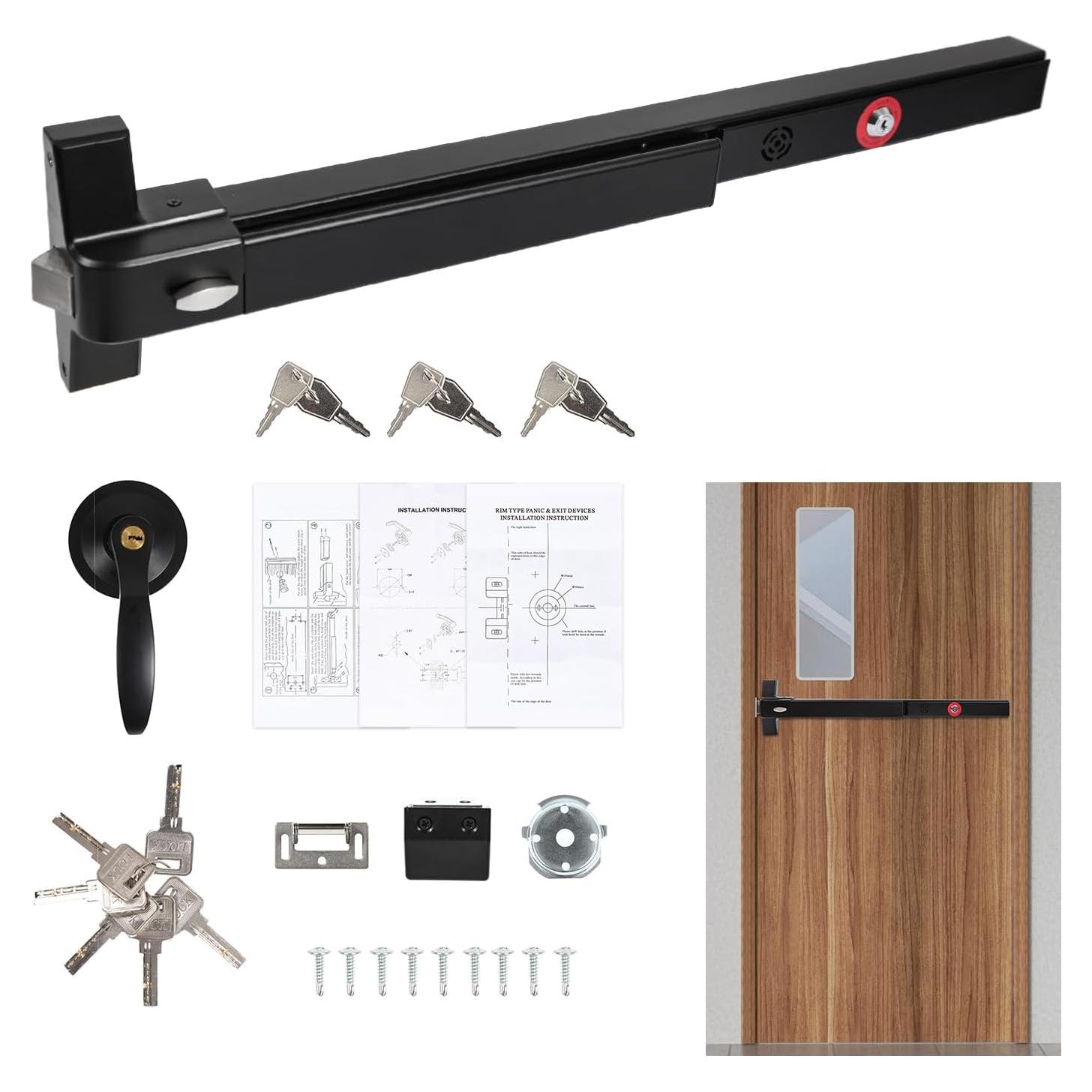 Barra de Pánico BEAMNOVA con Alarma para Puertas 70-104 cm