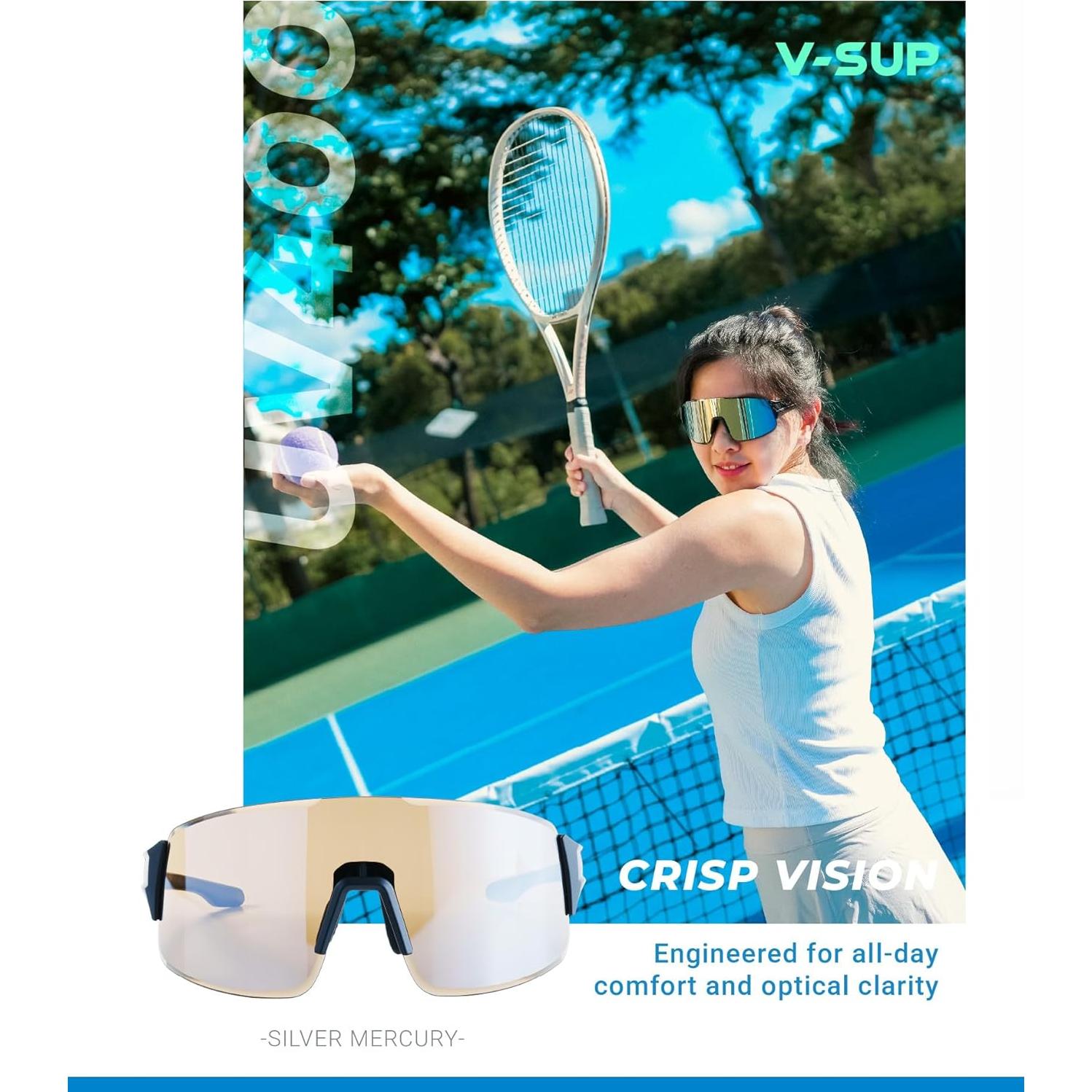 Gafas de Ciclismo V-SUP VC4341 UV400 Ajustables Ultra-Ligeras