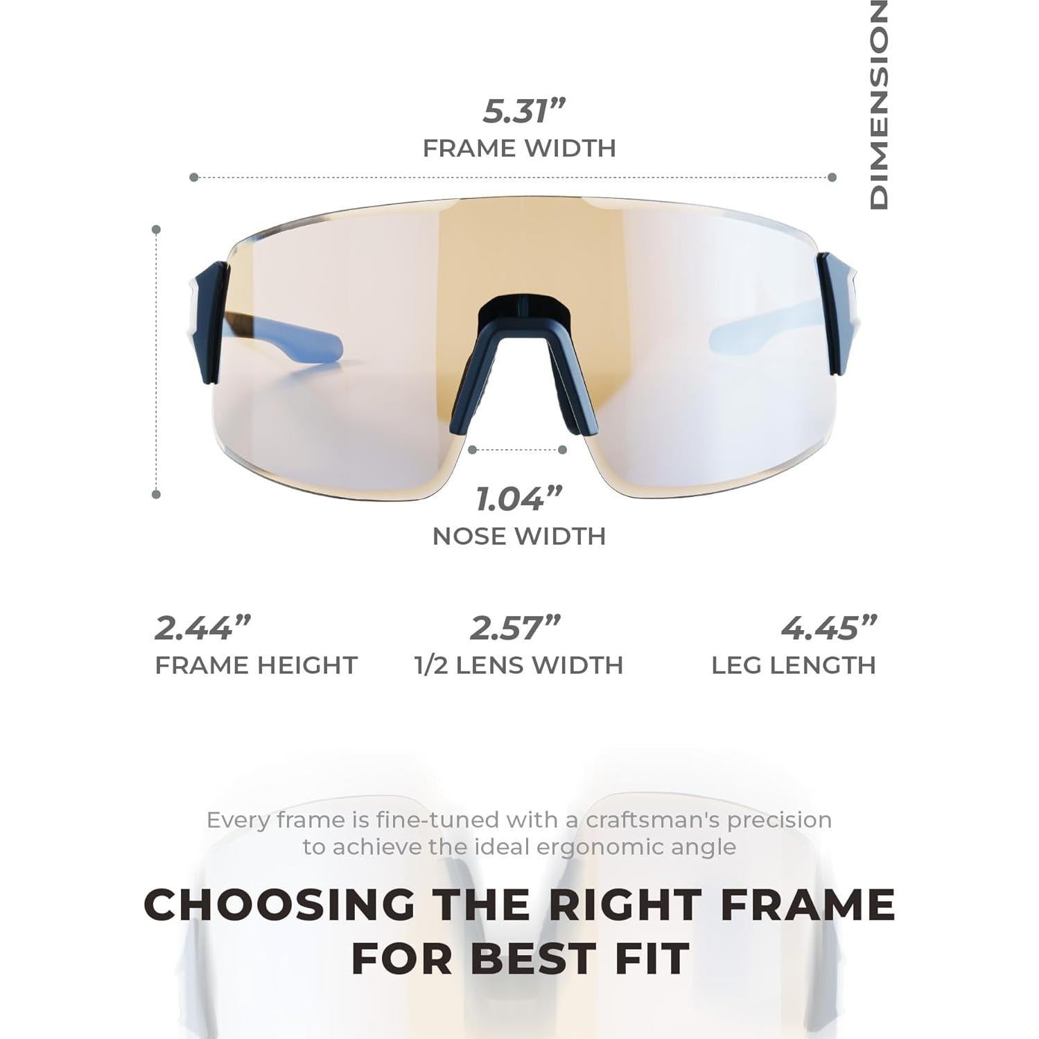 Gafas de Ciclismo V-SUP VC4341 UV400 Ajustables Ultra-Ligeras