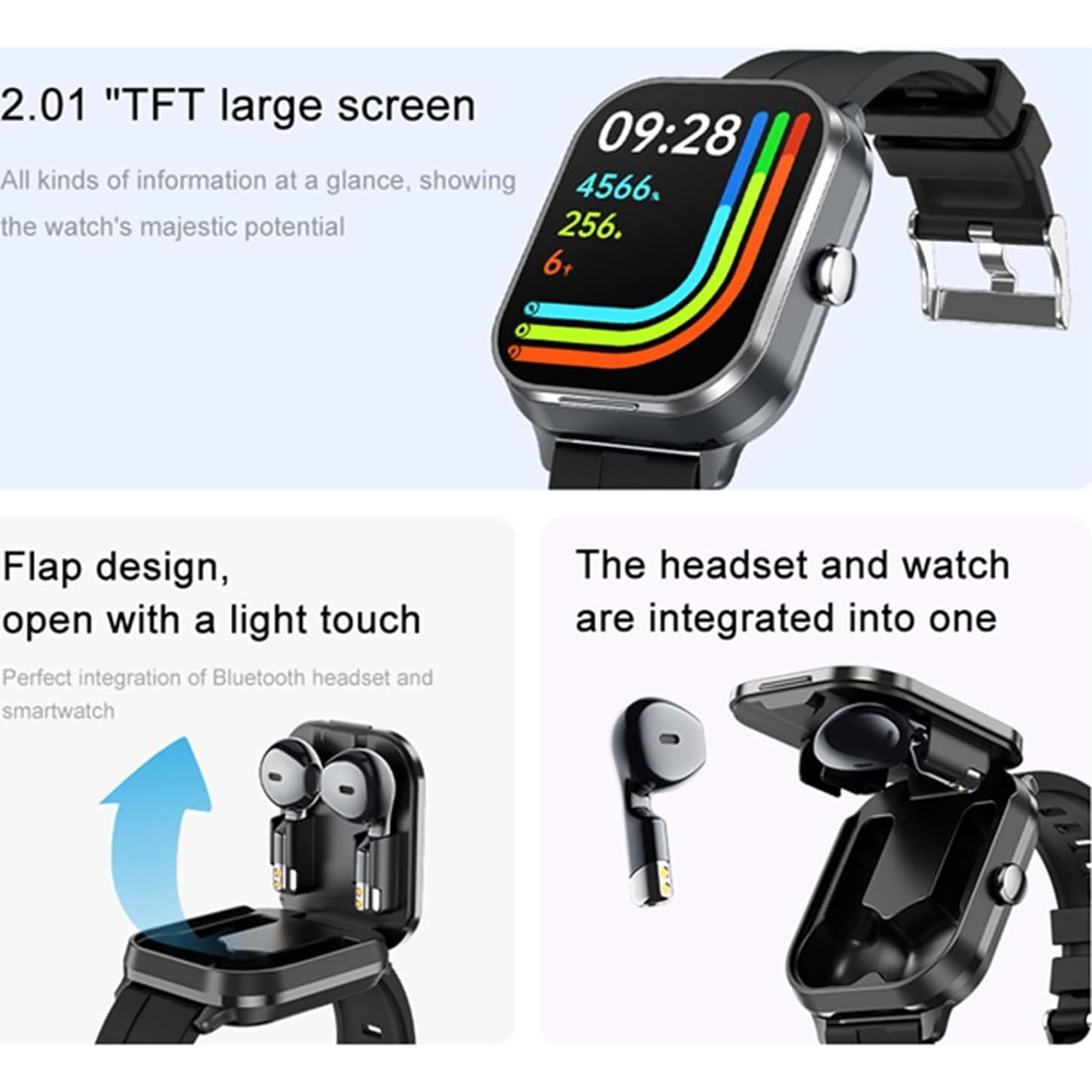Reloj Inteligente Tuanzi D8Pro 5.1cm TFT + Auriculares TWS