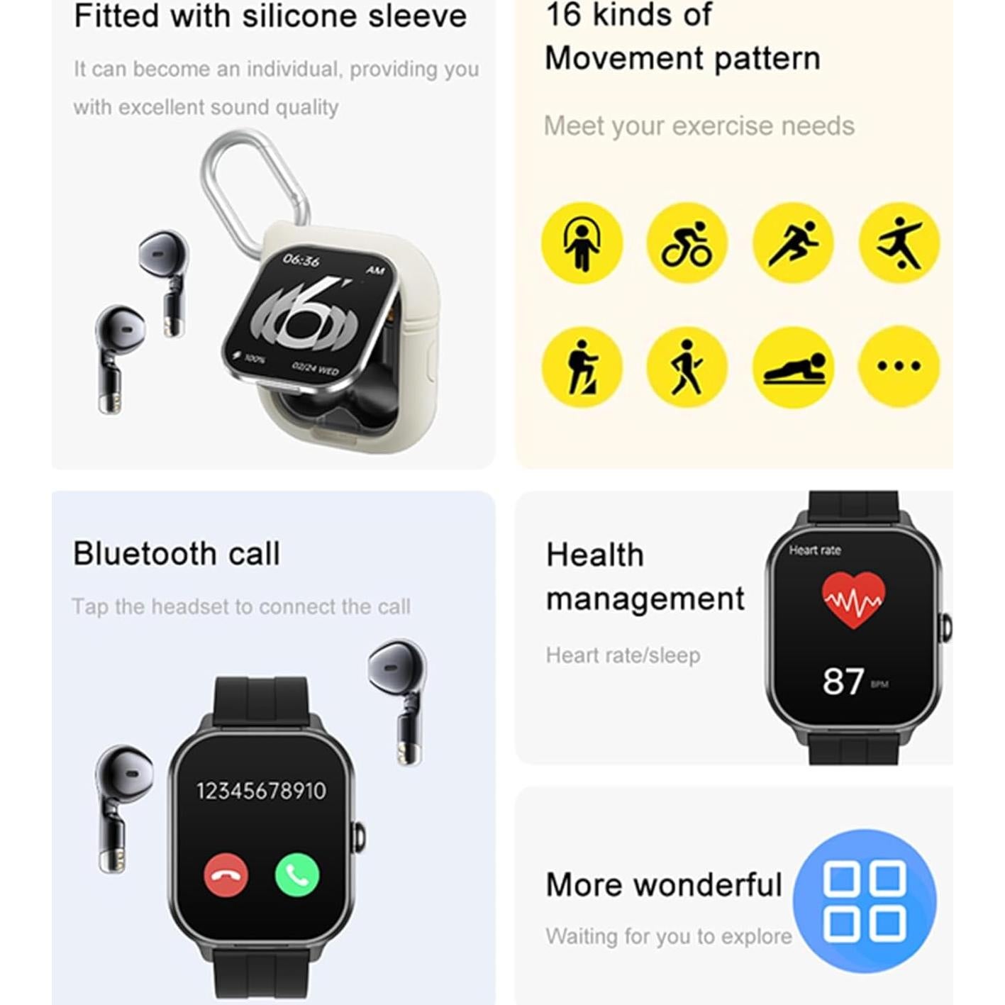 Reloj Inteligente Tuanzi D8Pro 5.1cm TFT + Auriculares TWS