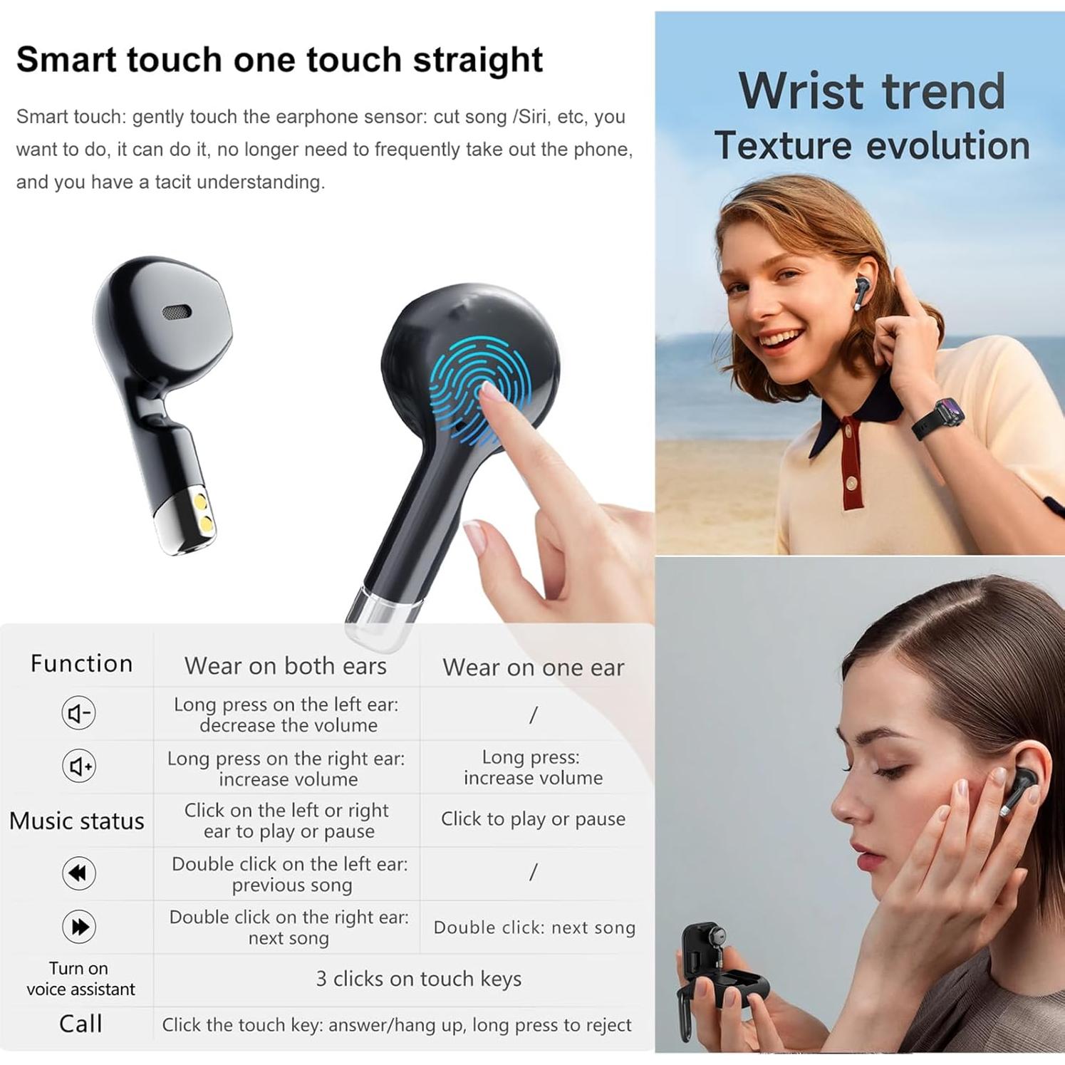 Reloj Inteligente Tuanzi D8Pro 5.1cm TFT + Auriculares TWS