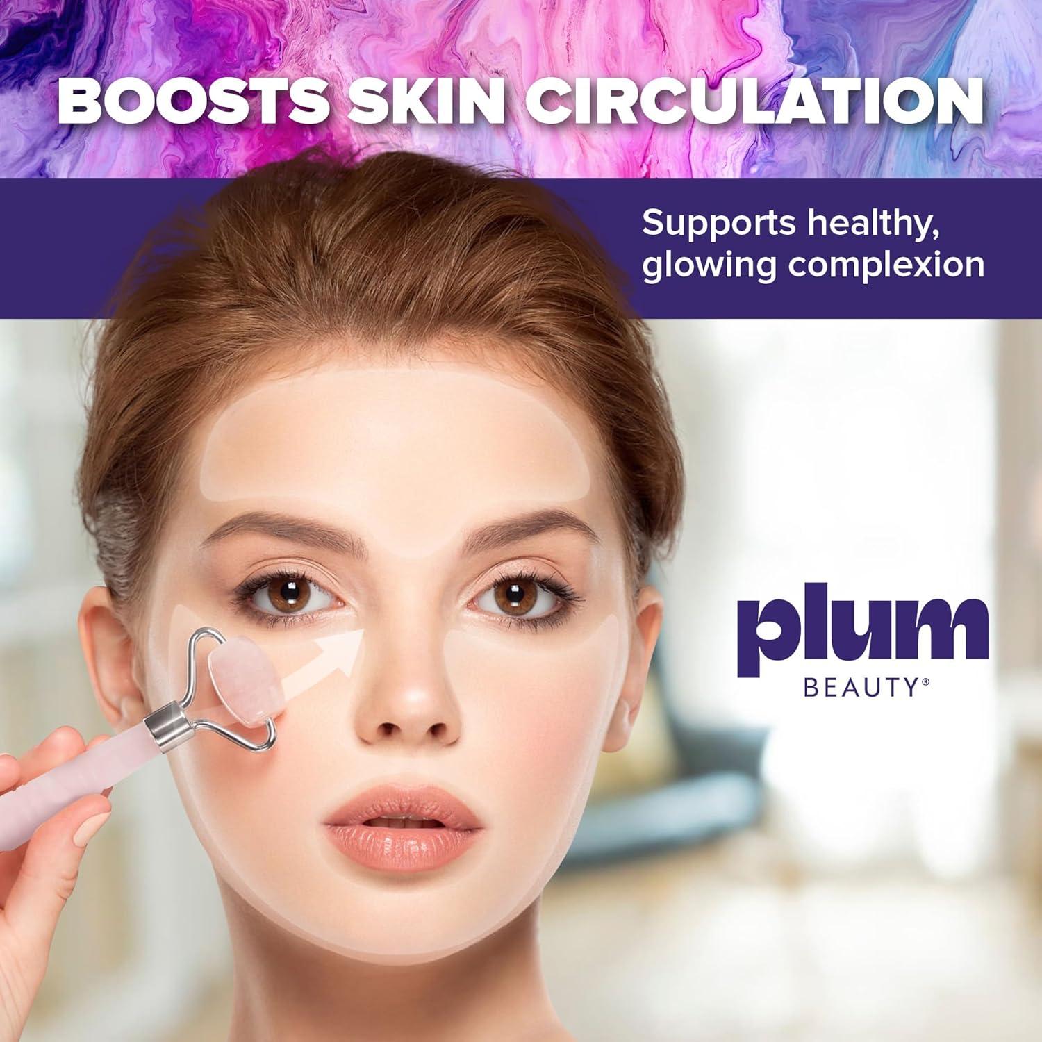 Mini Rodillo Facial de Cuarzo Rosa Plum Beauty - 15 cm