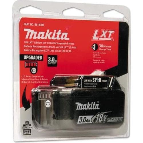 Batería de Litio-Ion 18V Makita BL1830B 3.0Ah Negra
