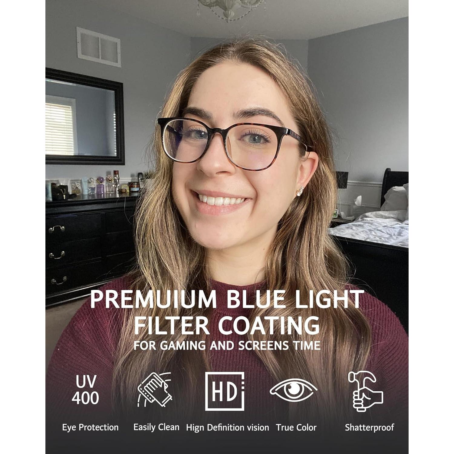 Gafas ANRRI Bloqueo Luz Azul Unisex Montura Ligera 90% Filtrado