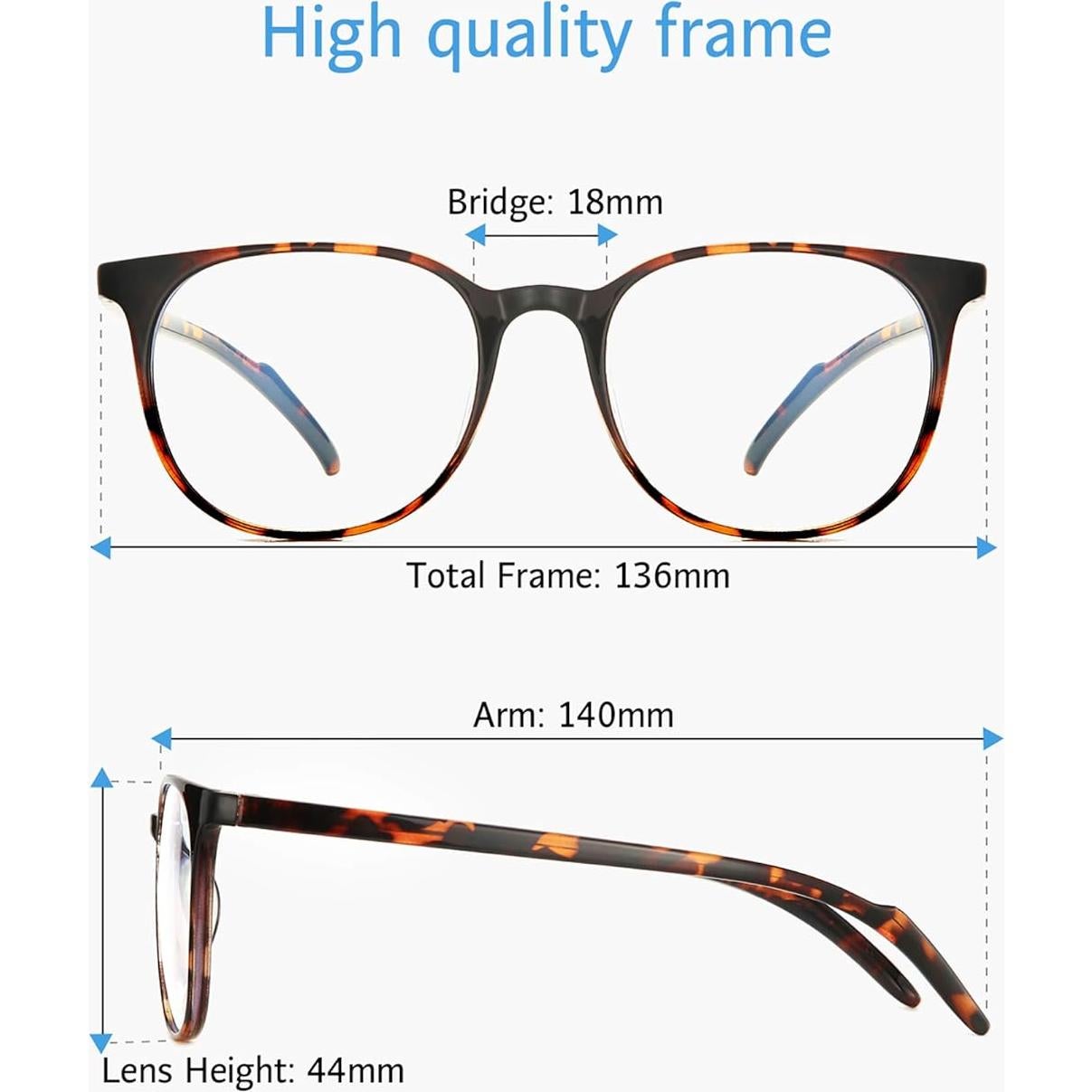 Gafas ANRRI Bloqueo Luz Azul Unisex Montura Ligera 90% Filtrado