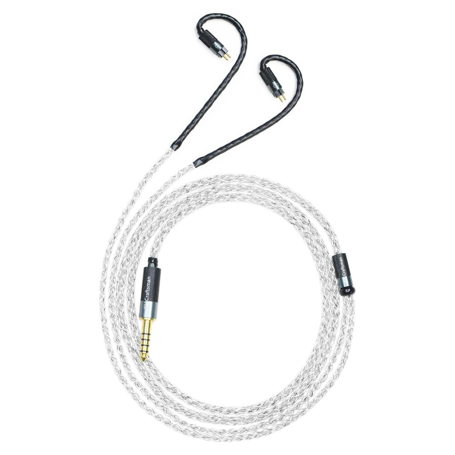 Cable de auriculares GUCraftsman 0.78mm 2Pin Plata Grafeno 3.5mm