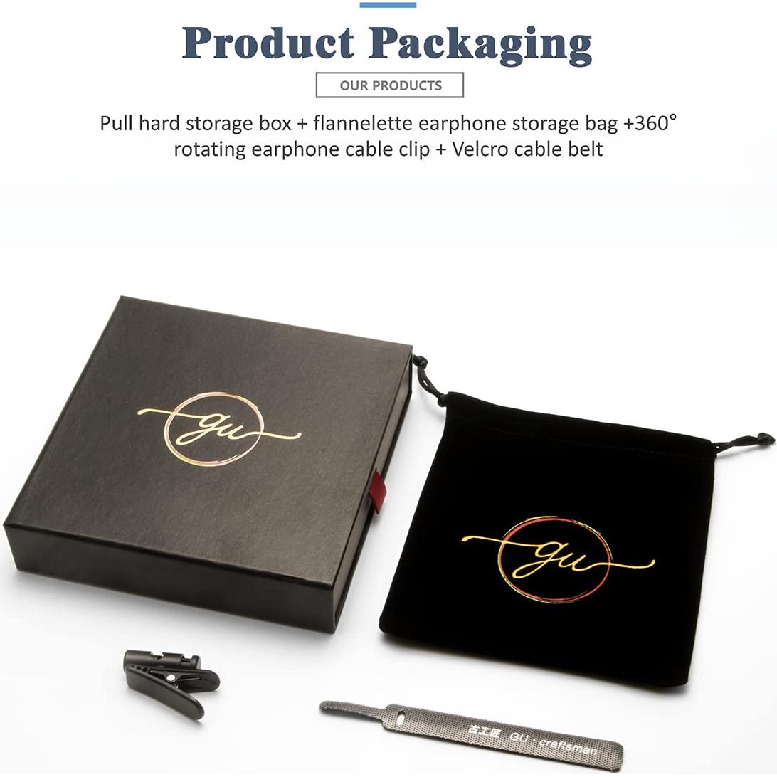 Cable de auriculares GUCraftsman 0.78mm 2Pin Plata Grafeno 3.5mm