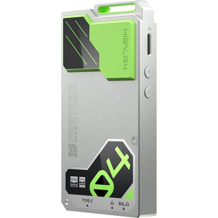 HiBy R4 Next-Gen Digital Audio Player with Spotify, Bluetooth, Wi-Fi, and Android 12 OS | 4-Way HiFi DAP with 3.5mm & 4.4mm Balanced Outputs | 32GB Internal + Expandable Memory up to 2TB (Green)