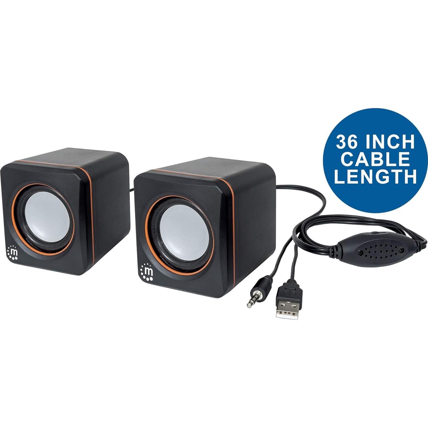 Altavoces Estéreo USB Manhattan 161435 - Compactos y Potentes