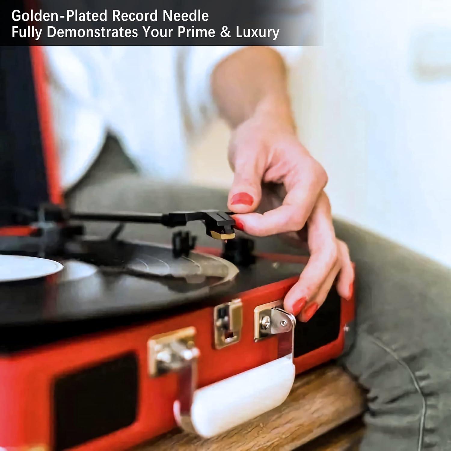 Kit de Agujas de Tocadiscos de Diamante + Cepillo de Limpieza