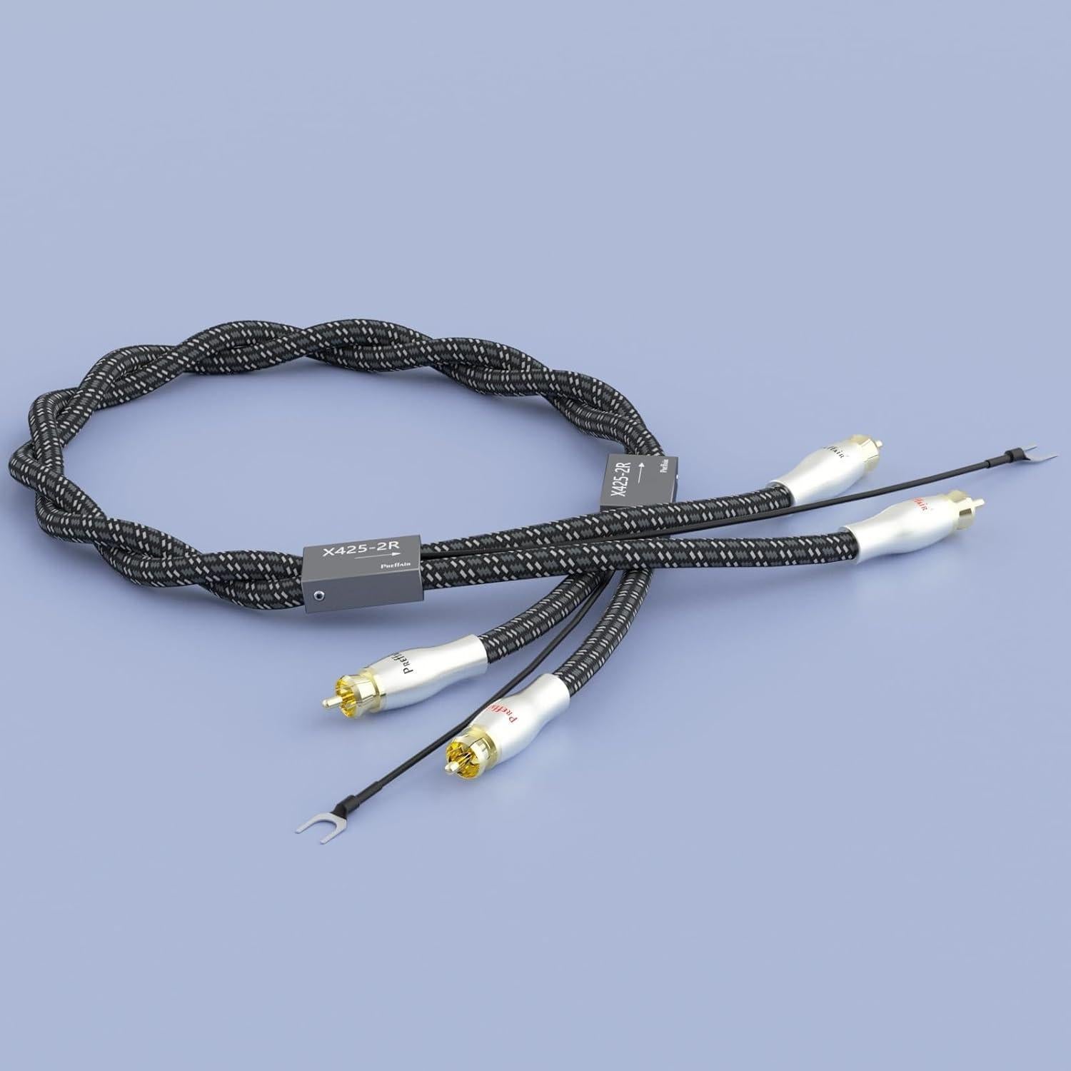 Cable de Tornamesa Preffair X425-2R 1m RCA con Tierra