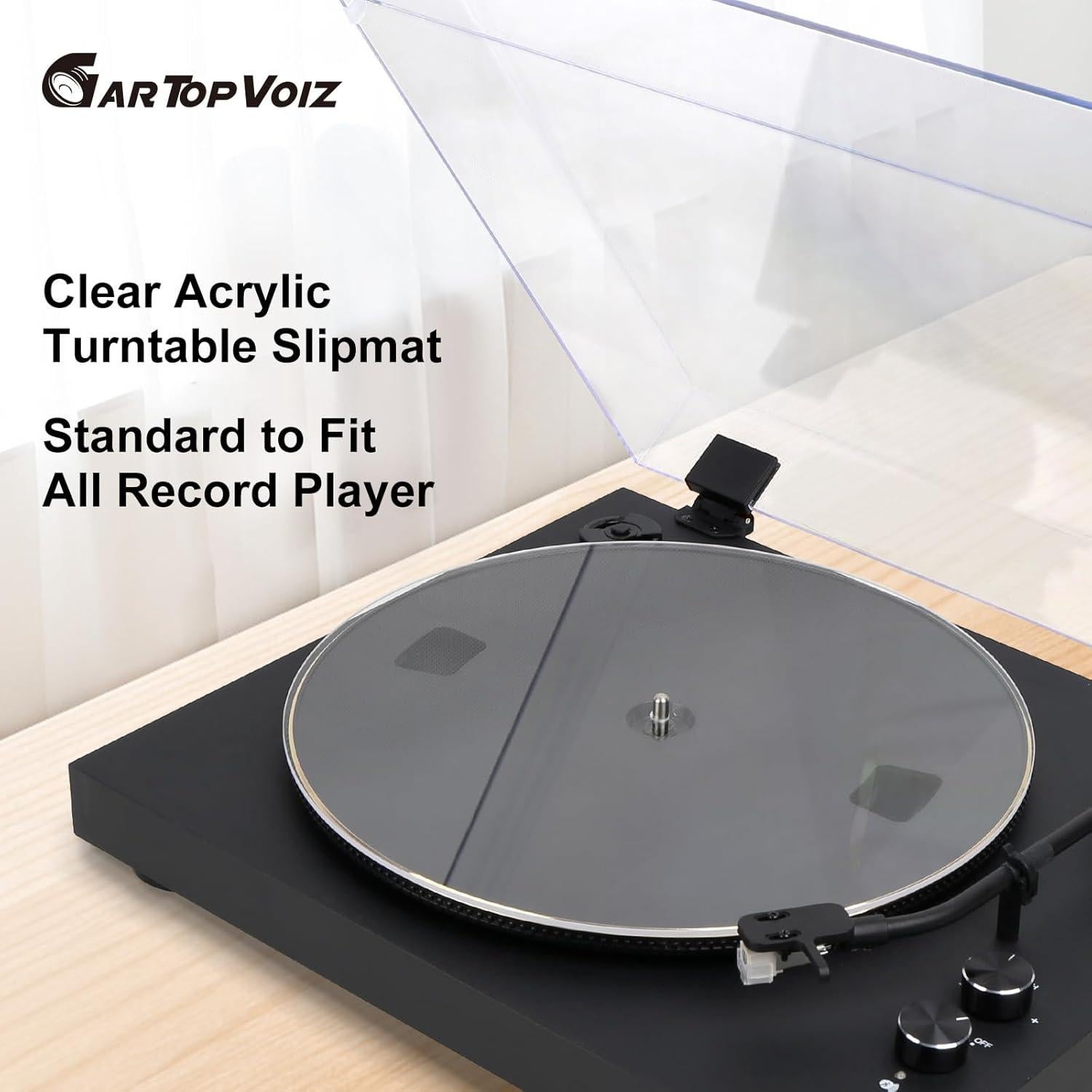 Alfombrilla Acrílica Transparente para Giradiscos 30.48 cm