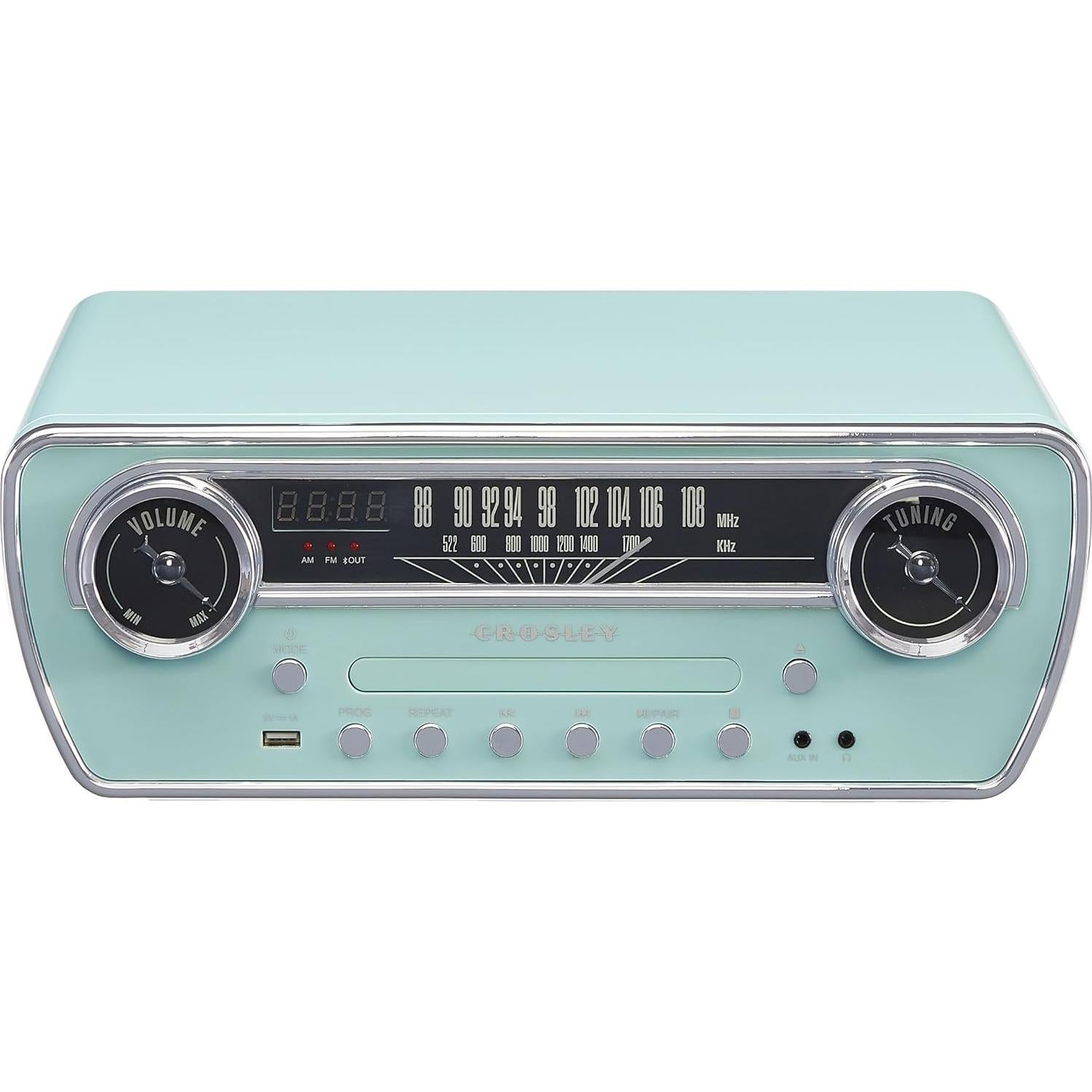 Reproductor de Vinilo 7-en-1 Crosley CR6047A-AB Bluetooth Azul Aqua