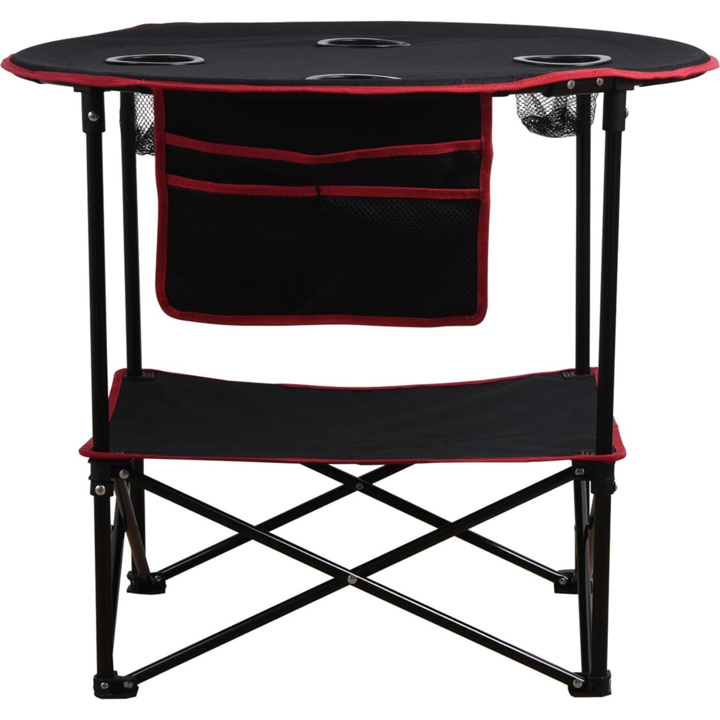 LEADALLWAY Mesa Plegable de Picnic 4 Portavasos 50,8 cm