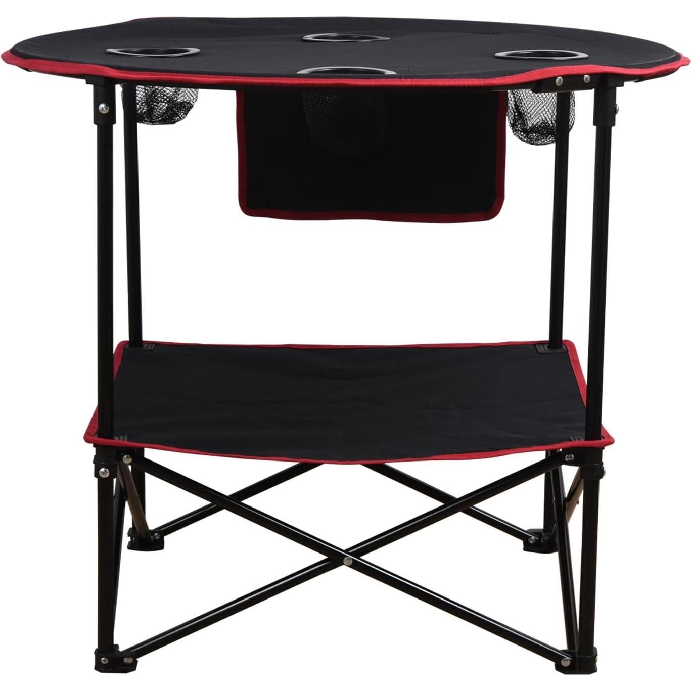 LEADALLWAY Mesa Plegable de Picnic 4 Portavasos 50,8 cm