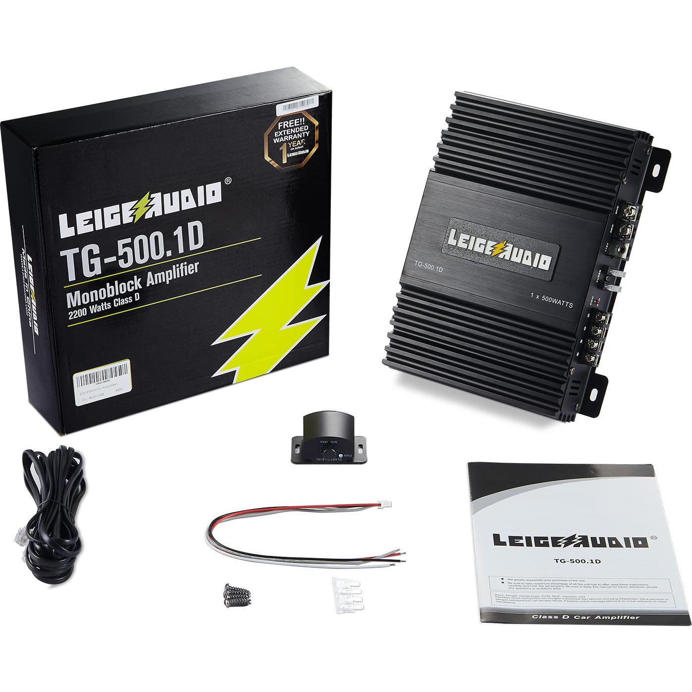 Amplificador MonoBlock LEIGESAUDIO 500W Clase D 1 Ohm