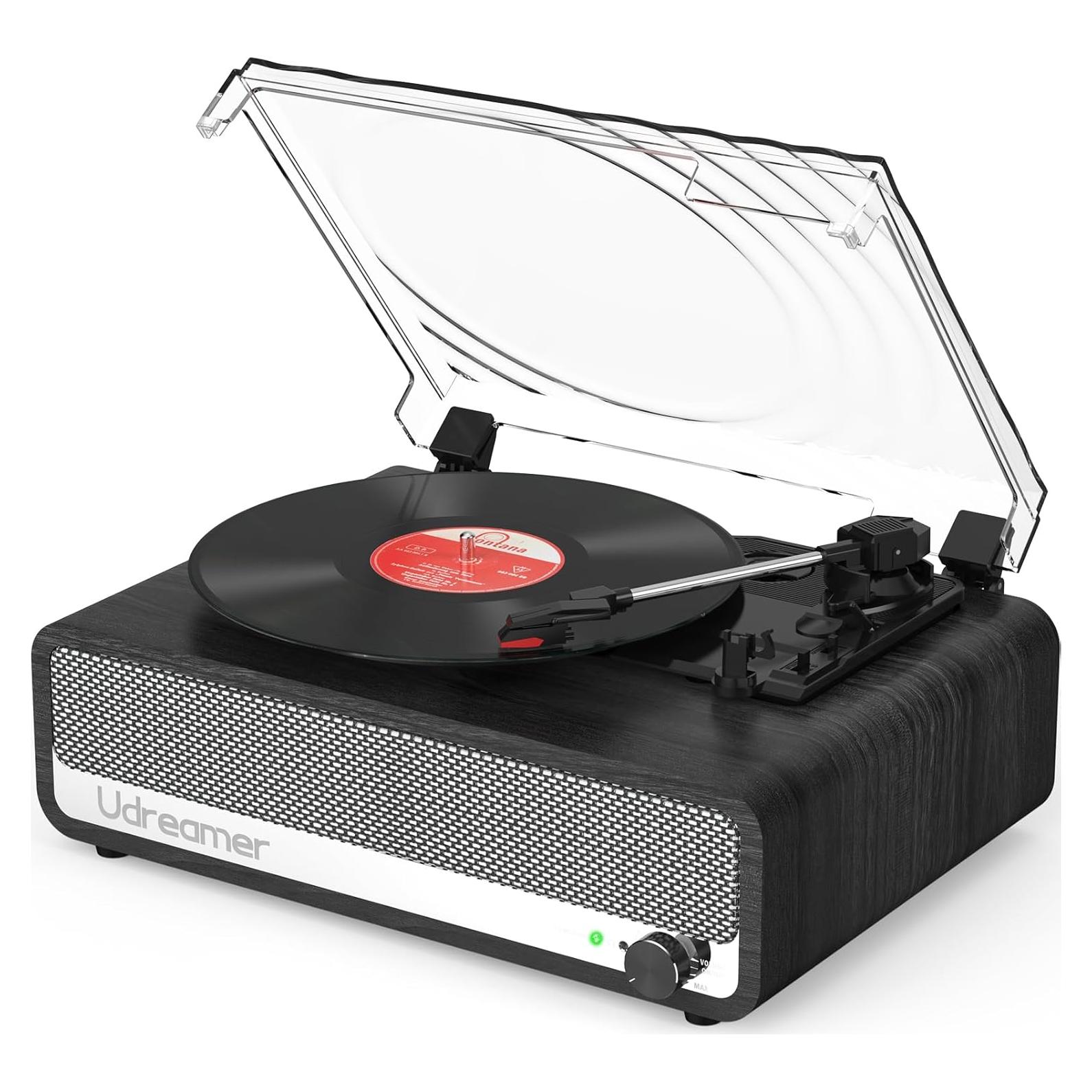 Reproductor de Vinilo Udreamer con Bluetooth 5.3 y Altavoces 40W